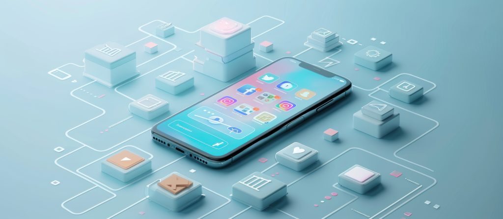 view application mobile phone technology concept