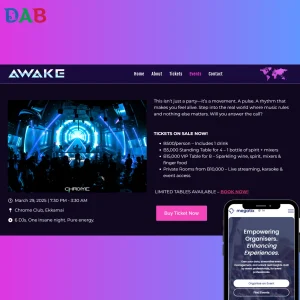 awake real world website page