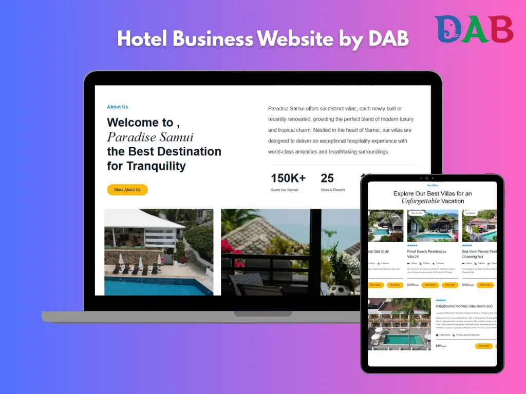 hotel business website review