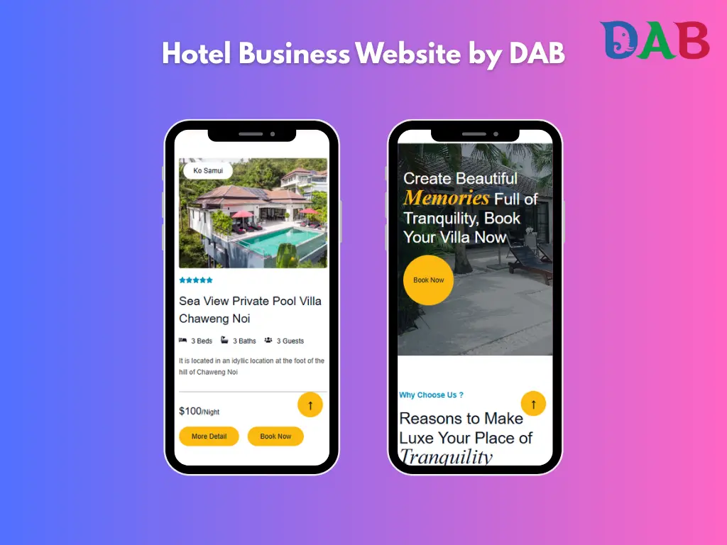hotel business website review
