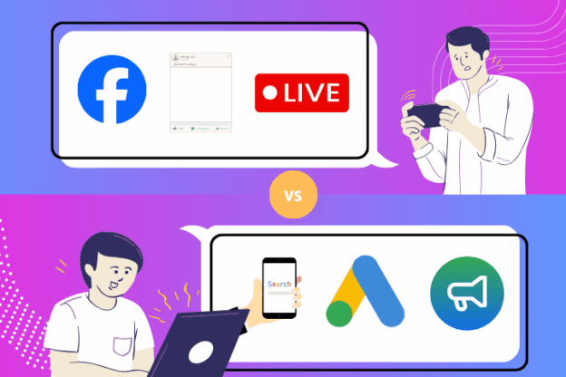 Google Ads vs Facebook Ads banner Google Ads vs Facebook Ads banner