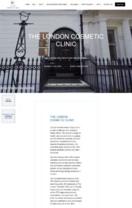 The London Cosmetic Clinic website homepage after the redesign