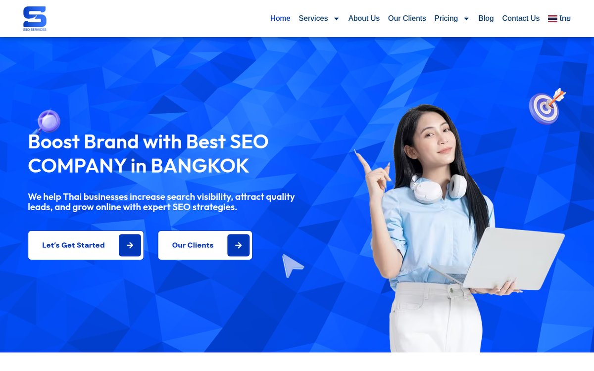 Screenshot of SEO Company Bangkok website