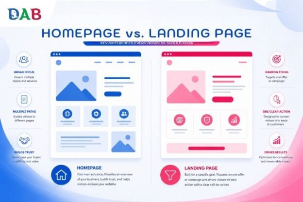 homepage vs landing page