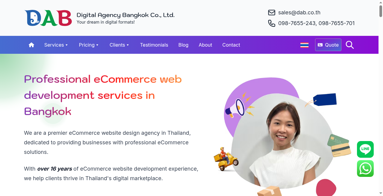 Digital Agency Bangkok ecommerce service page