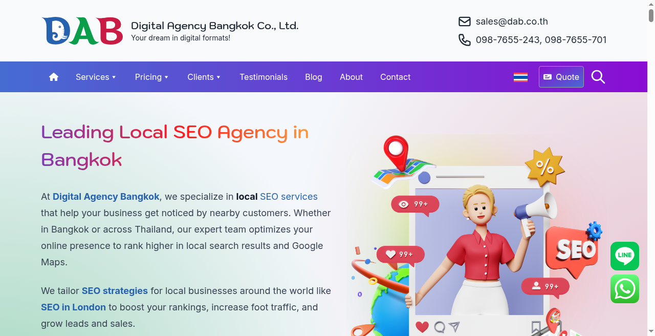 Digital Agency Bangkok local SEO service page