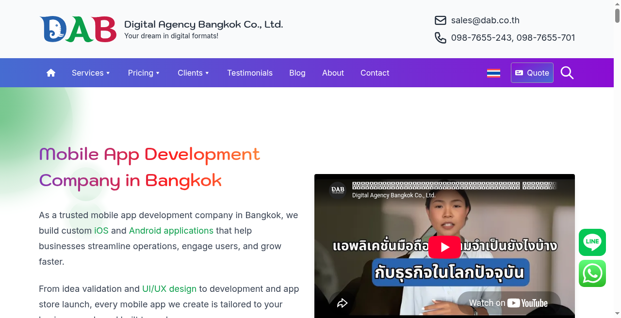 Digital Agency Bangkok mobile app development