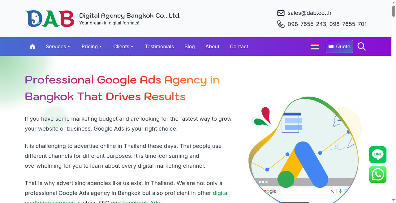 Digital Agency Bangkok Google Ads services