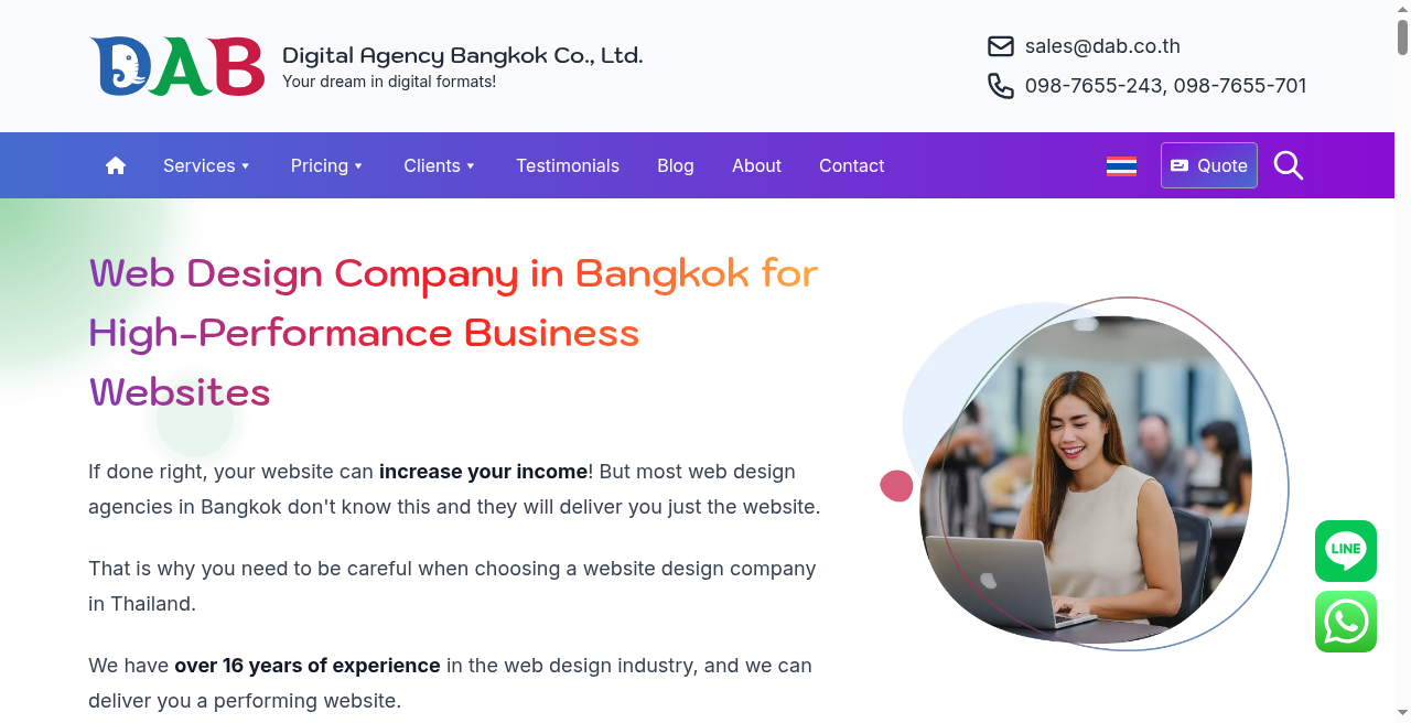 Digital Agency Bangkok web design services
