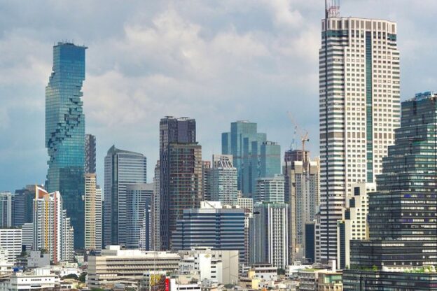 Bangkok skyline with high-rise residential and office towers