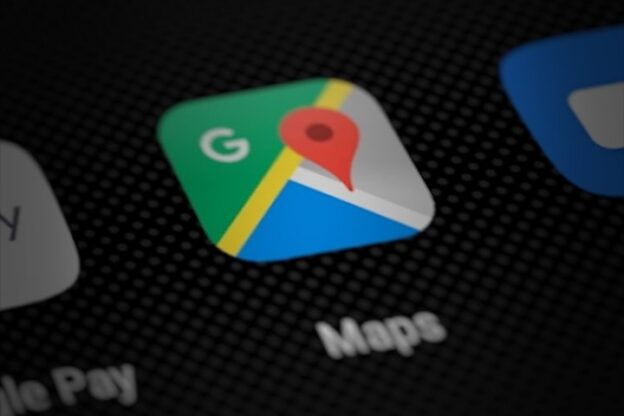 Google Maps app icon on a smartphone screen